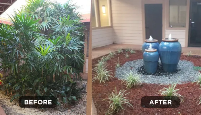 before and after project spotlight courtyard makeover