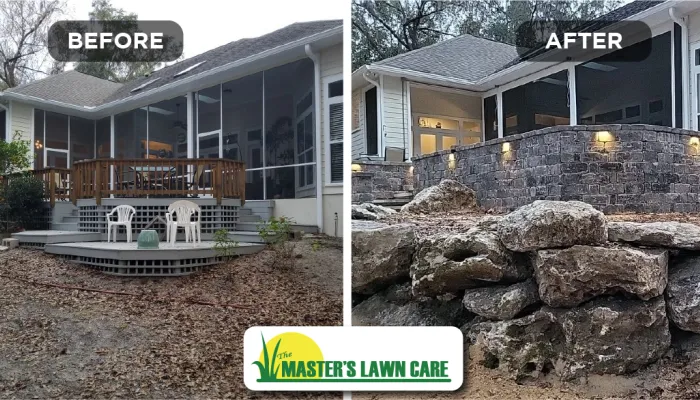 before and after landscape design project