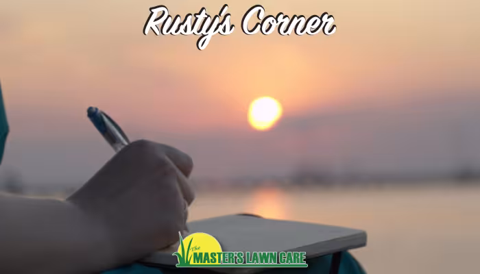 writing in a journal on a summer evening