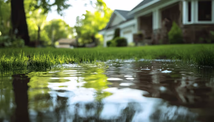 standing water in lawn