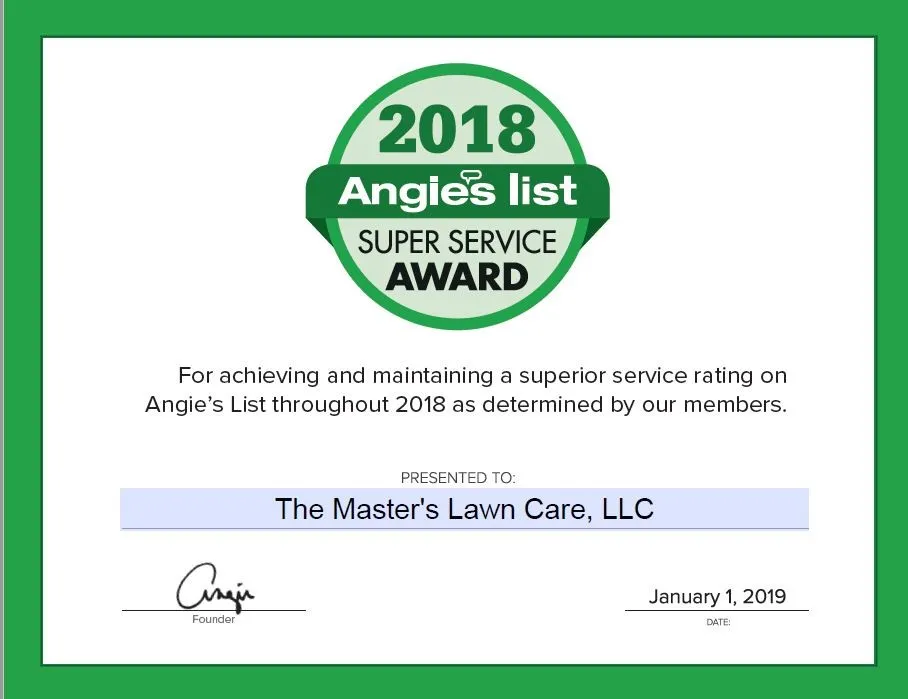 2018 angies list service award