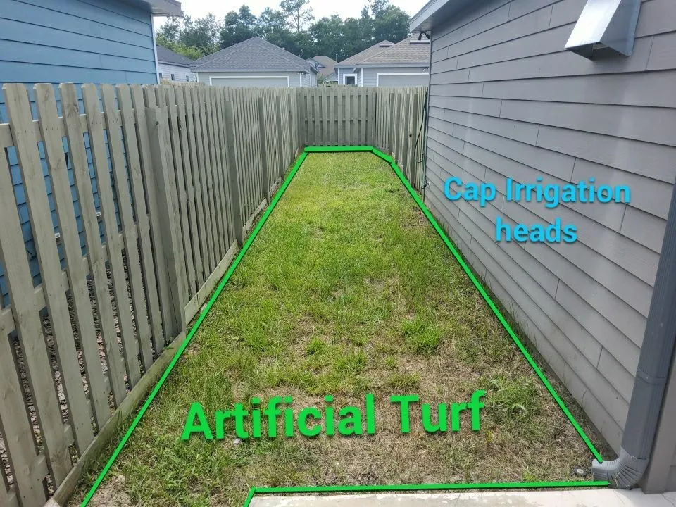 Backyard Renovation artificial turf plans