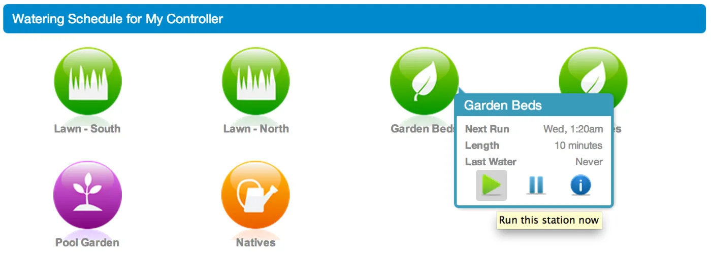 smart controller watering schedule