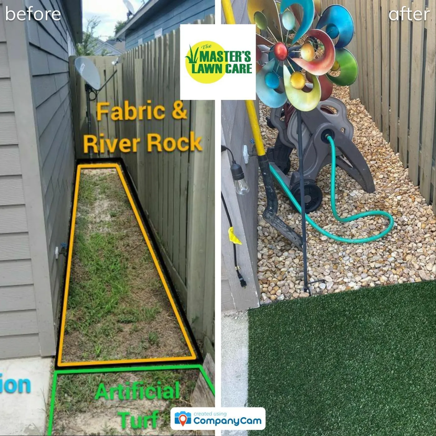 Backyard Renovation before and after