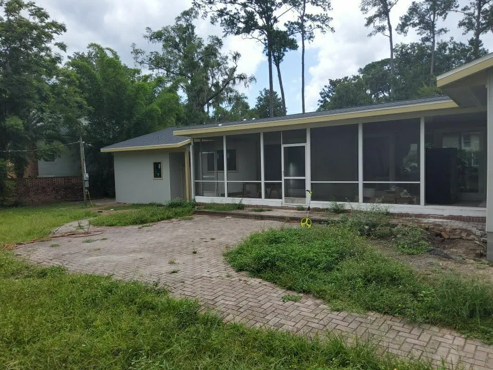 Before Mid Century Modern Landscape and Hardscape Project