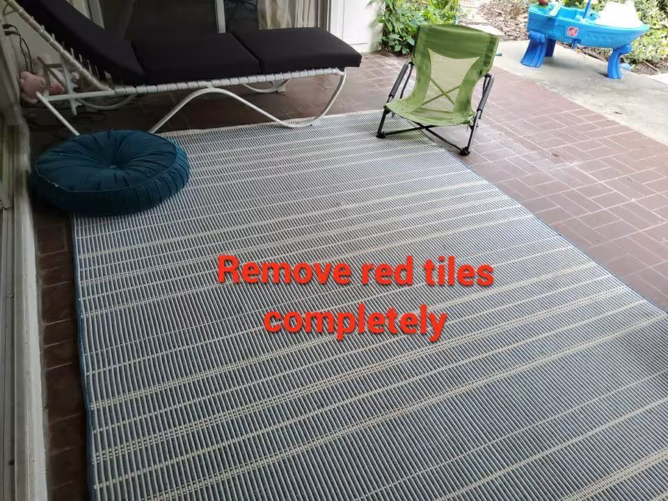 patio renovation before