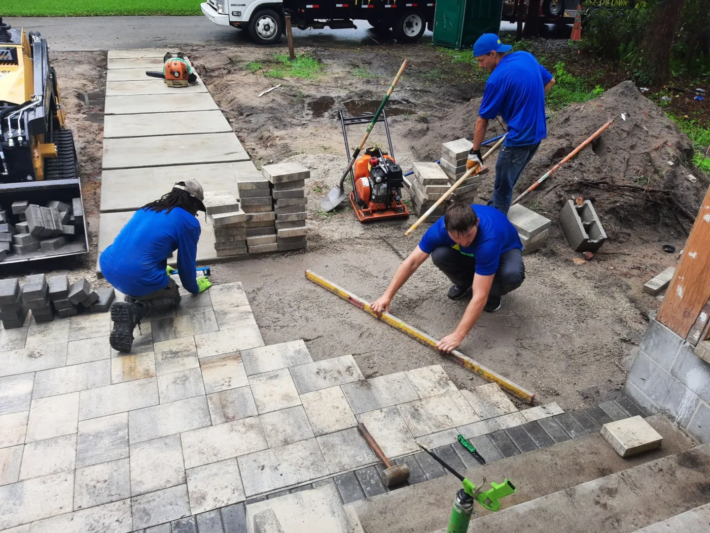 Mid Century Modern Landscape and Hardscape Project in process