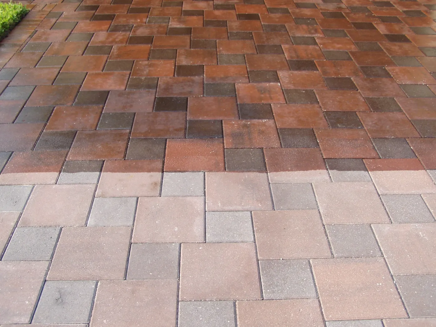 paver sealing before and after