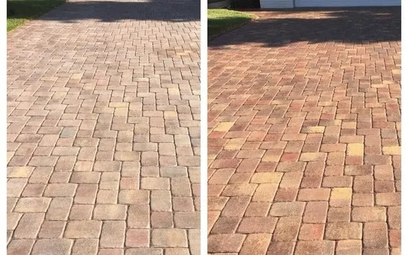 paver sealing before and after