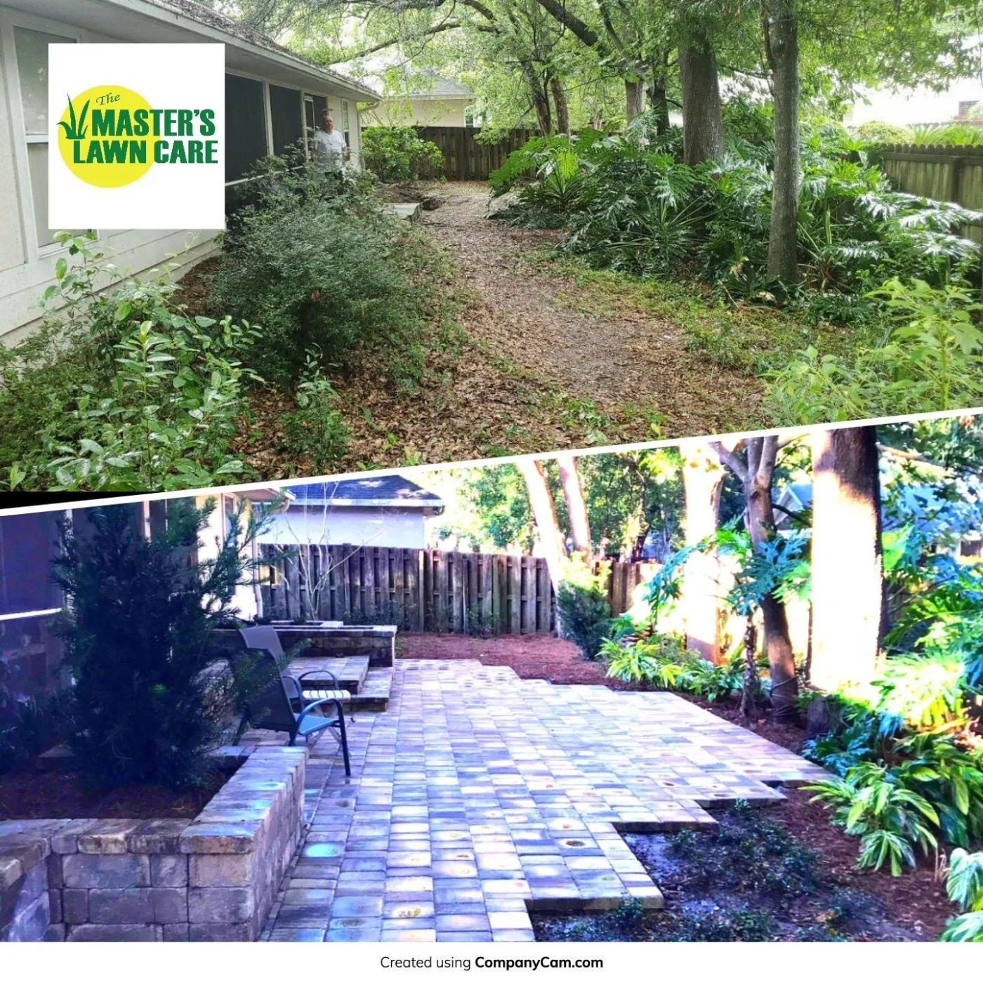 before and after hardscape remodel