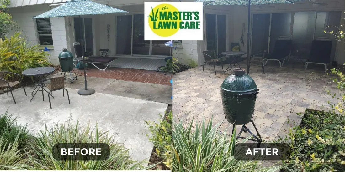 patio renovation before and after