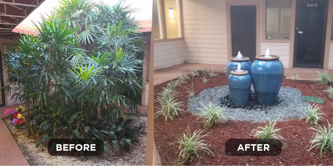 before and after project spotlight courtyard makeover