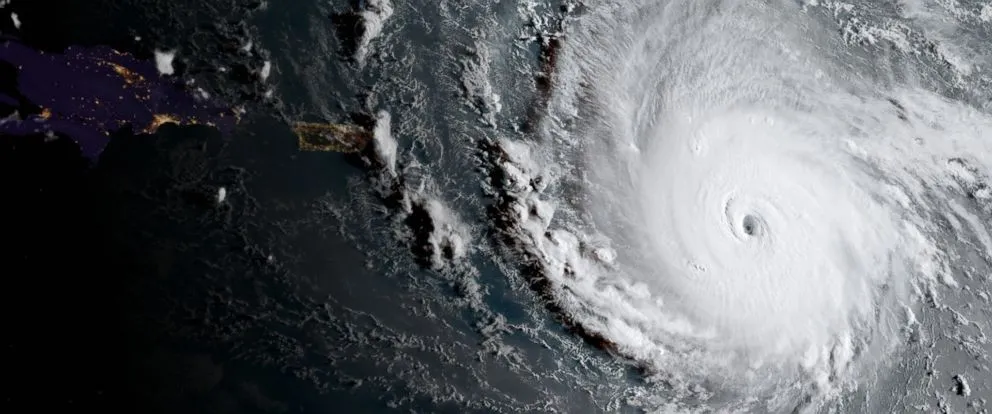 satellite image of large hurricane