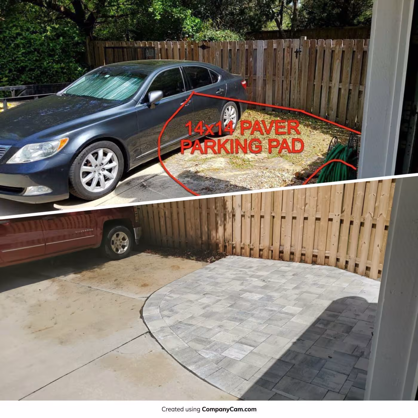 before and after driveway