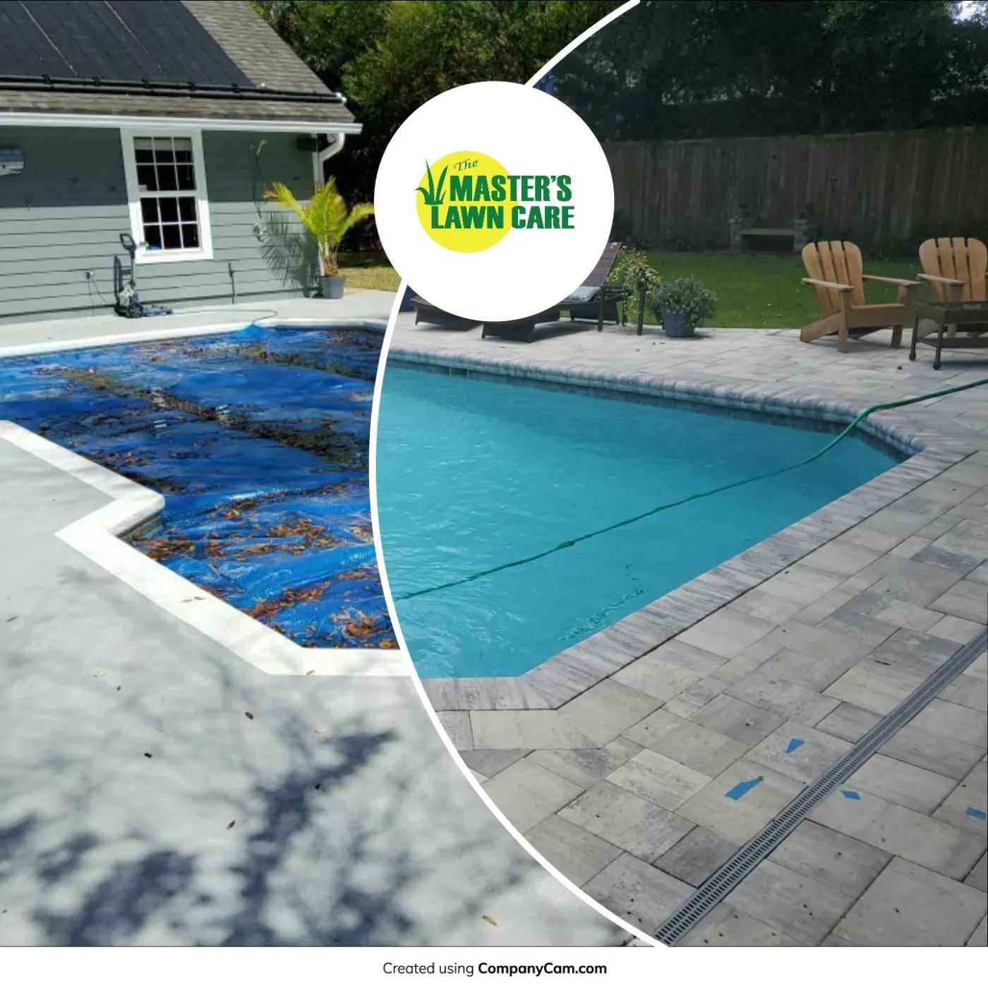 before and after pool remodel 