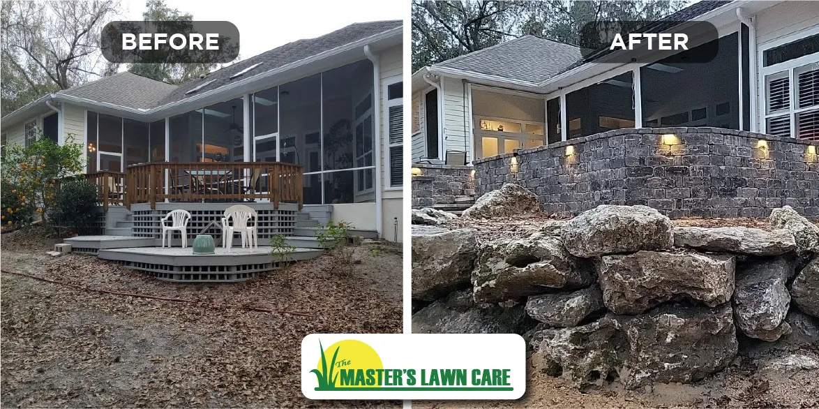 before and after landscape design project
