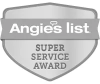 Angies list super service award badge - black and white