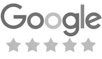 Generic Google 5 star badge black and white